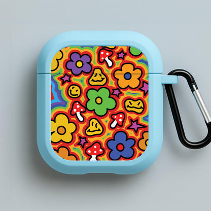 Rainbow Trip - Trippy Patterns Blue AirPods Case