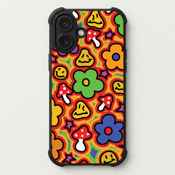 Rainbow Trip - Trippy Patterns Phone Case — Bumper case