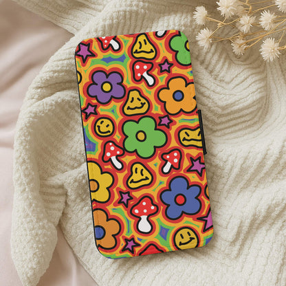 Rainbow Trip - Trippy Patterns Wallet Phone Case