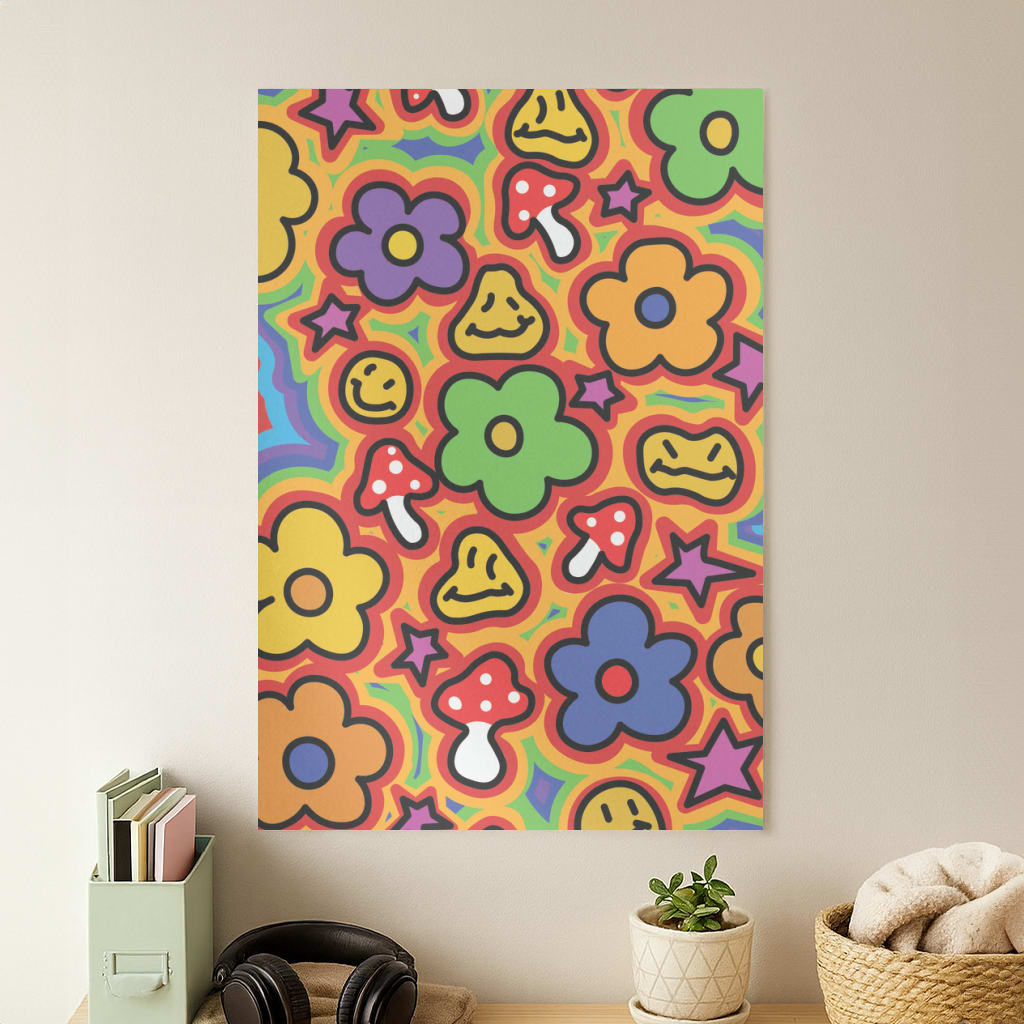 Rainbow Trip - Trippy Patterns Poster