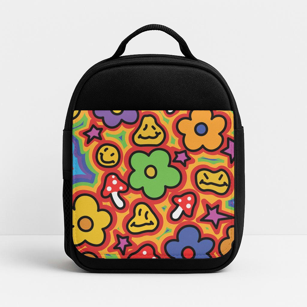 Rainbow Trip - Trippy Patterns Insulated Lunchbox
