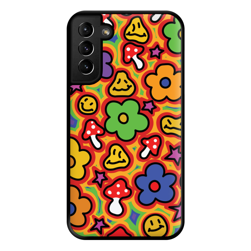 Rainbow Trip - Trippy Patterns Phone Case for Galaxy S21 Plus