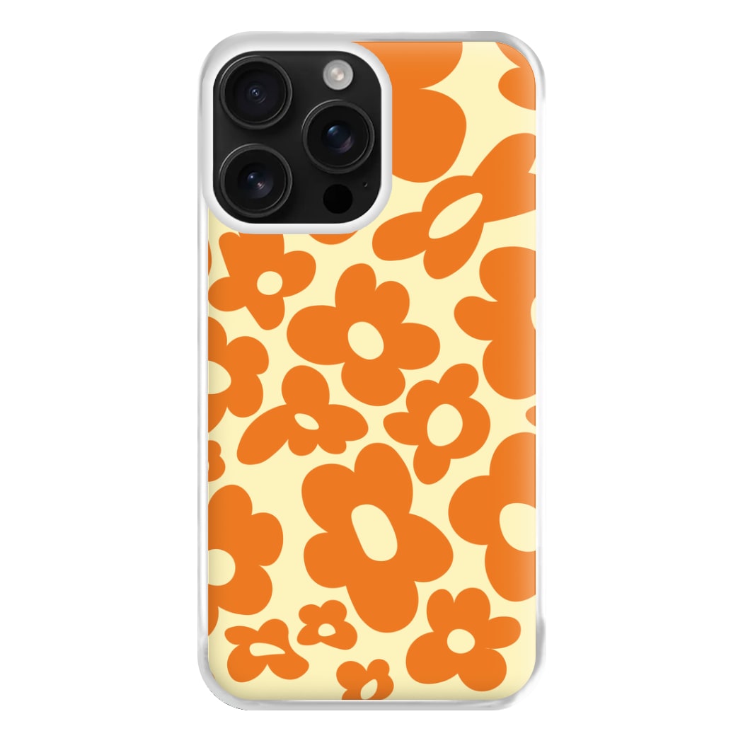 Orange Flowers - Trippy Patterns Phone Case for iPhone 16 Pro Max