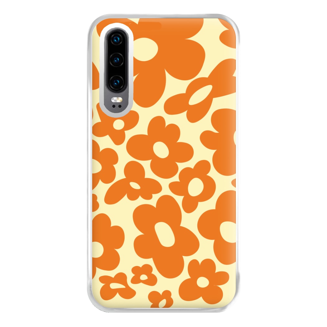 Orange Flowers - Trippy Patterns Phone Case for Huawei P30