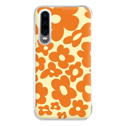 Orange Flowers - Trippy Patterns Phone Case for Huawei P30