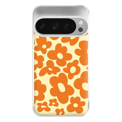 Orange Flowers - Trippy Patterns Phone Case for Google Pixel 9 Pro XL