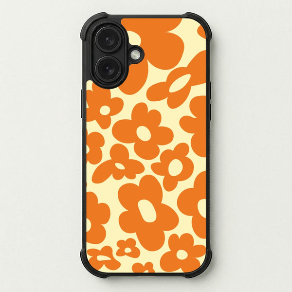 Orange Flowers - Trippy Patterns Phone Case — Bumper case