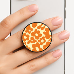 Orange Flowers - Trippy Patterns Phone Grip