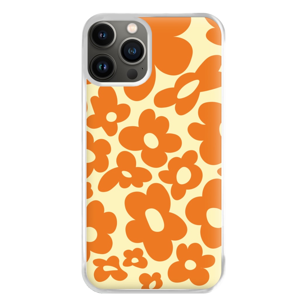 Orange Flowers - Trippy Patterns Phone Case for iPhone 13 Pro Max