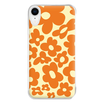 Orange Flowers - Trippy Patterns Phone Case for iPhone XR