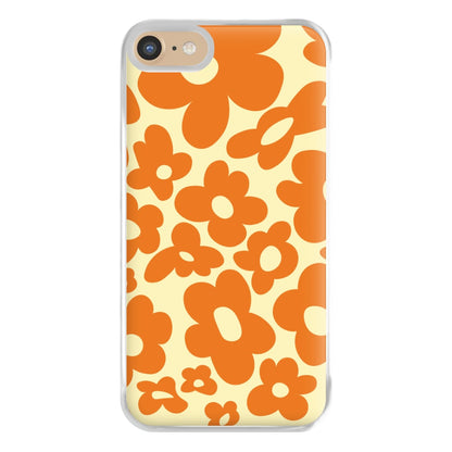 Orange Flowers - Trippy Patterns Phone Case for iPhone 6 / 7 / 8 / SE