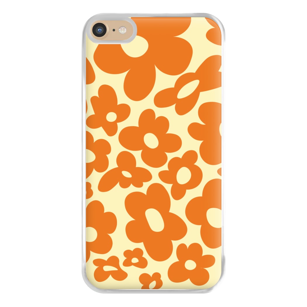 Orange Flowers - Trippy Patterns Phone Case for iPhone 6 Plus / 7 Plus / 8 Plus