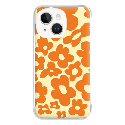 Orange Flowers - Trippy Patterns Phone Case for iPhone 14 Plus