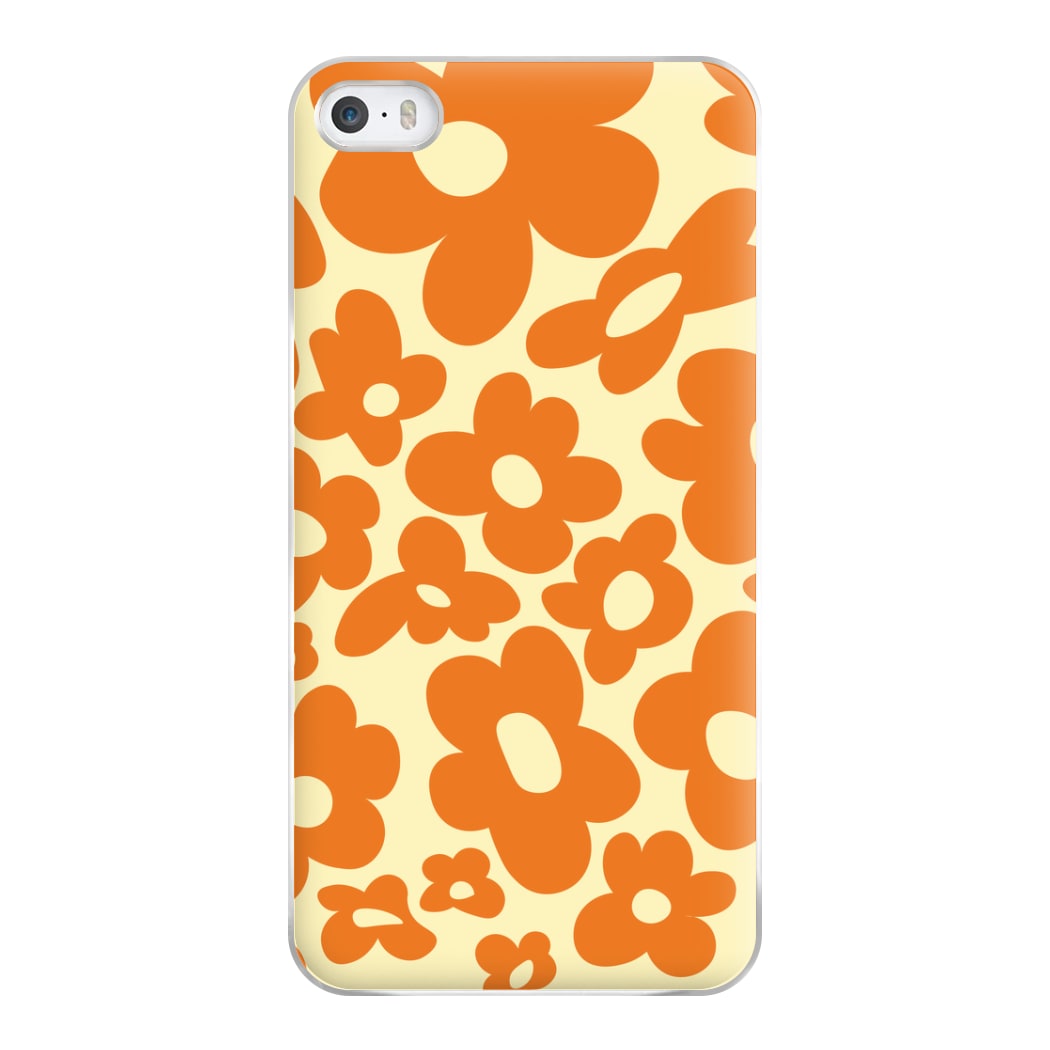 Orange Flowers - Trippy Patterns Phone Case for iPhone 5 / 5s / SE 2016