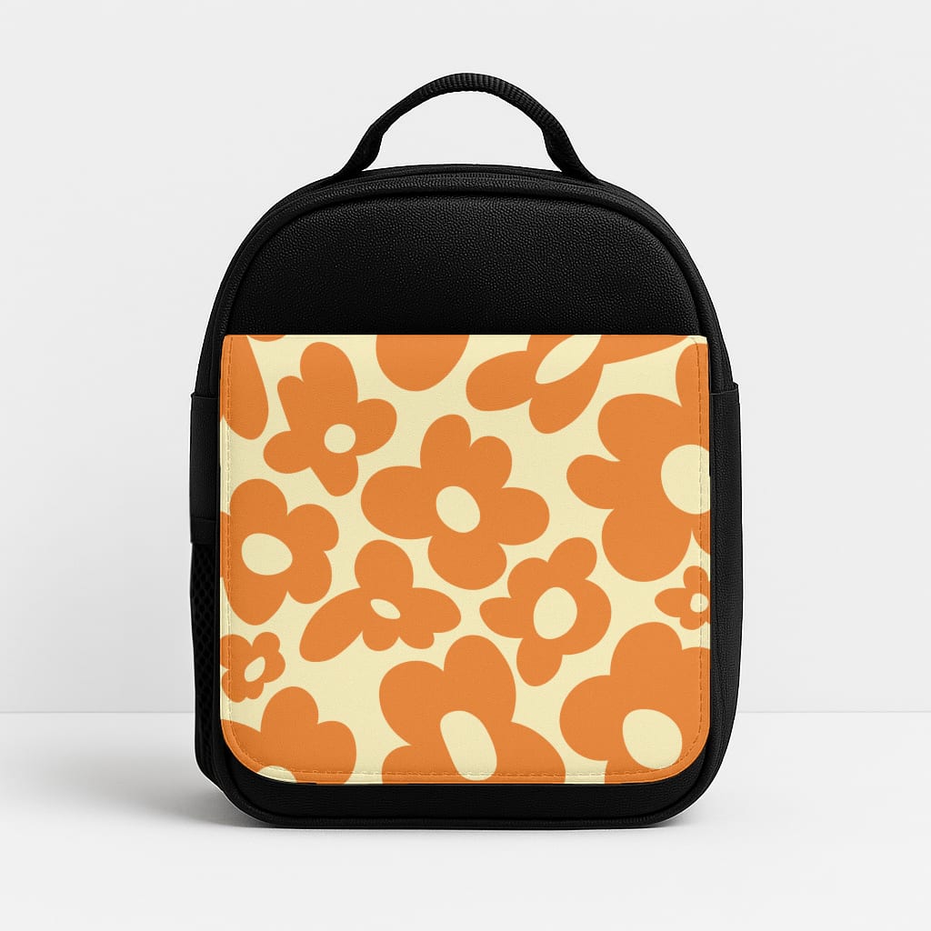 Orange Flowers - Trippy Patterns Insulated Lunchbox