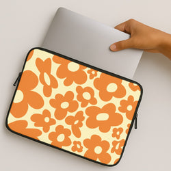 Orange Flowers - Trippy Patterns MacBook Case