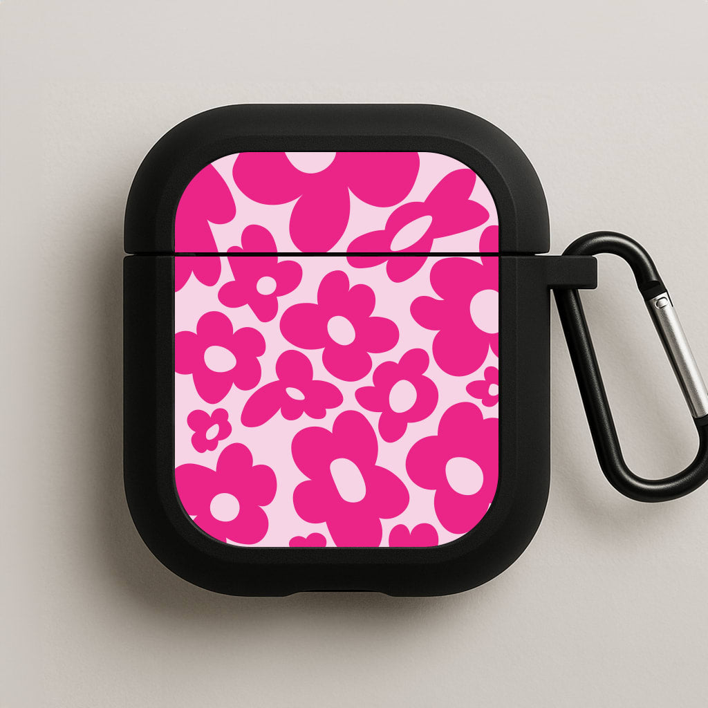 Pink Flowers - Trippy Patterns AirPods Case