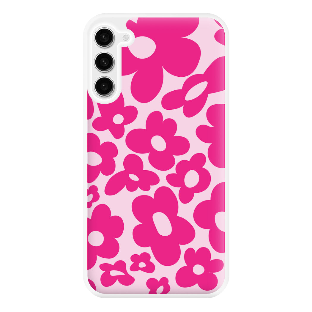 Pink Flowers - Trippy Patterns Phone Case for Galaxy S23FE