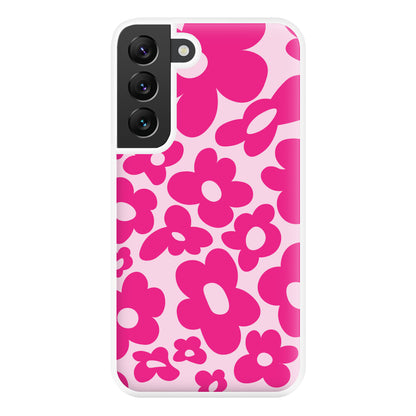 Pink Flowers - Trippy Patterns Phone Case for Galaxy S22 Plus