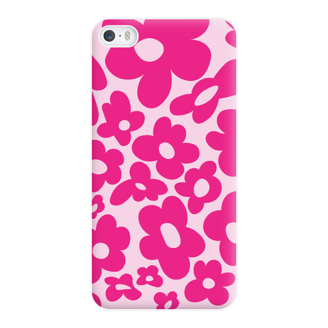 Pink Flowers - Trippy Patterns Phone Case for iPhone 5 / 5s / SE 2016