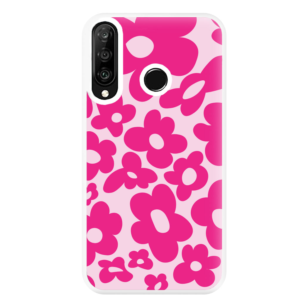 Pink Flowers - Trippy Patterns Phone Case for Huawei P30 Lite