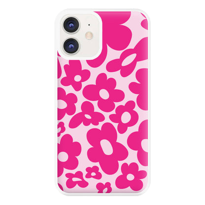 Pink Flowers - Trippy Patterns Phone Case for iPhone 12 / 12 Pro