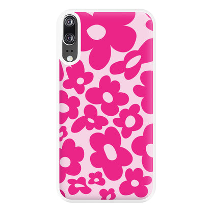 Pink Flowers - Trippy Patterns Phone Case for Huawei P20