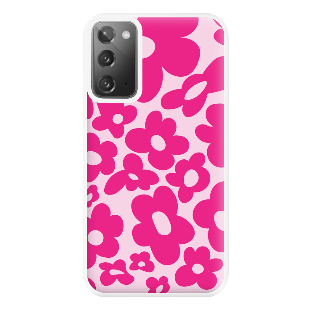 Pink Flowers - Trippy Patterns Phone Case for Galaxy Note 20 Ultra