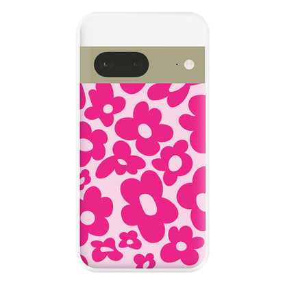 Pink Flowers - Trippy Patterns Phone Case for Google Pixel 7a