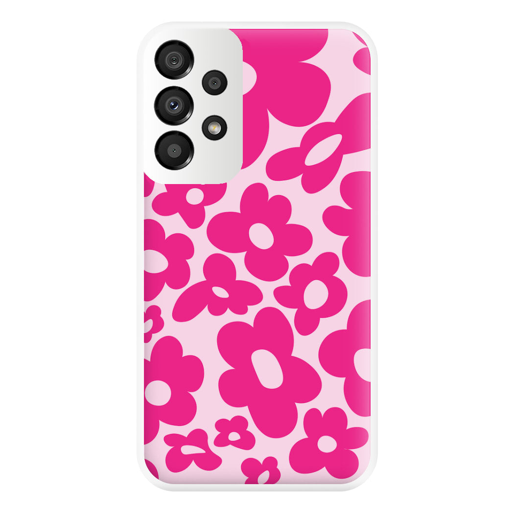 Pink Flowers - Trippy Patterns Phone Case for Galaxy A33