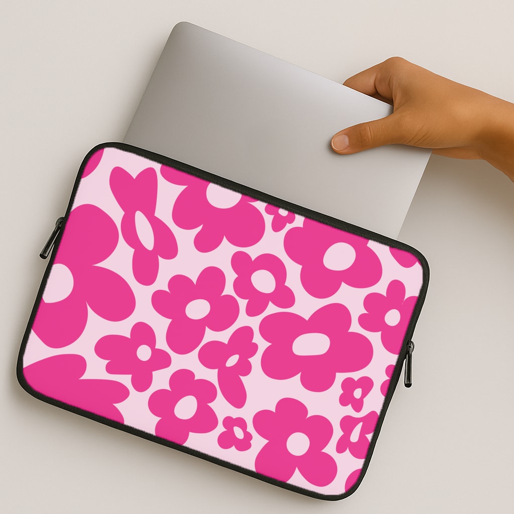 Pink Flowers - Trippy Patterns MacBook Case