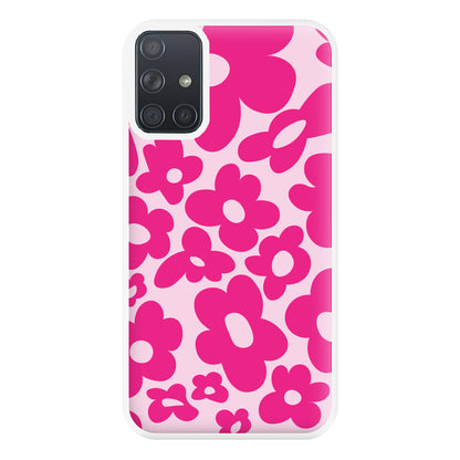 Pink Flowers - Trippy Patterns Phone Case for Galaxy A71