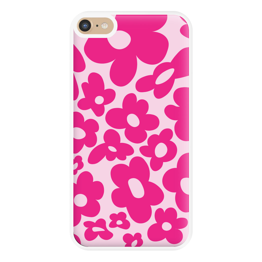 Pink Flowers - Trippy Patterns Phone Case for iPhone 6 Plus / 7 Plus / 8 Plus