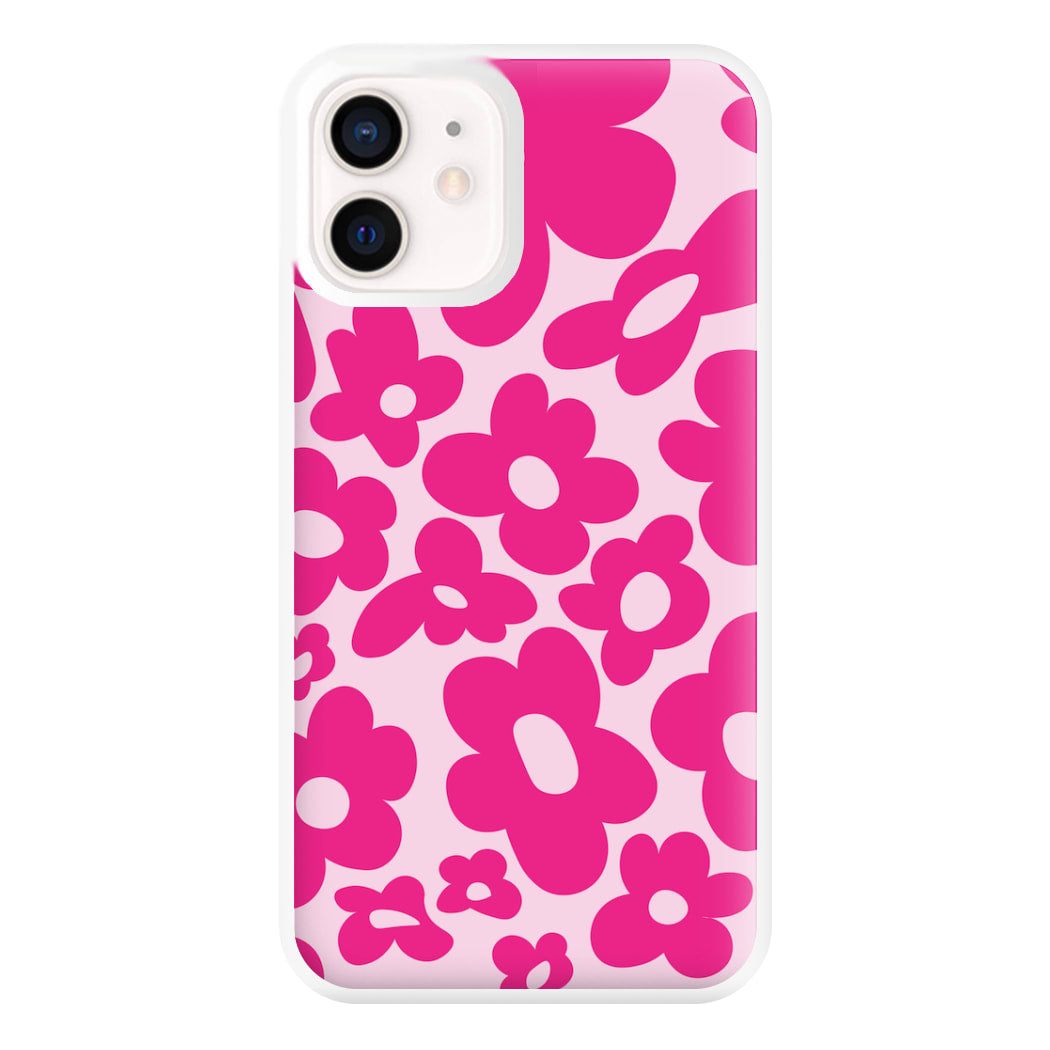 Pink Flowers - Trippy Patterns Phone Case for iPhone 12 Mini