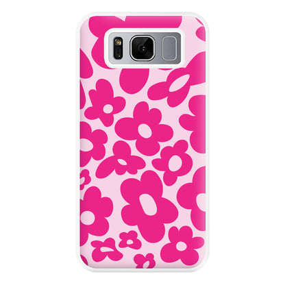 Pink Flowers - Trippy Patterns Phone Case for Galaxy S8 Plus