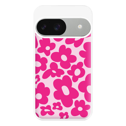 Pink Flowers - Trippy Patterns Phone Case for Google Pixel 9 / 9 Pro