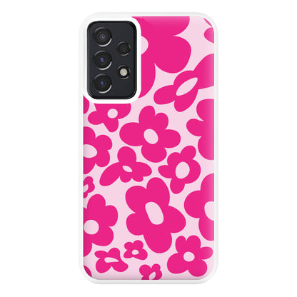 Pink Flowers - Trippy Patterns Phone Case for Galaxy A52 / A52s