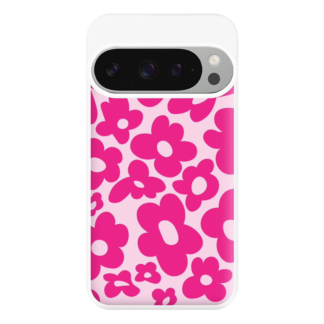 Pink Flowers - Trippy Patterns Phone Case for Google Pixel 9 Pro XL