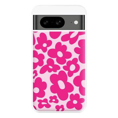 Pink Flowers - Trippy Patterns Phone Case for Google Pixel 8