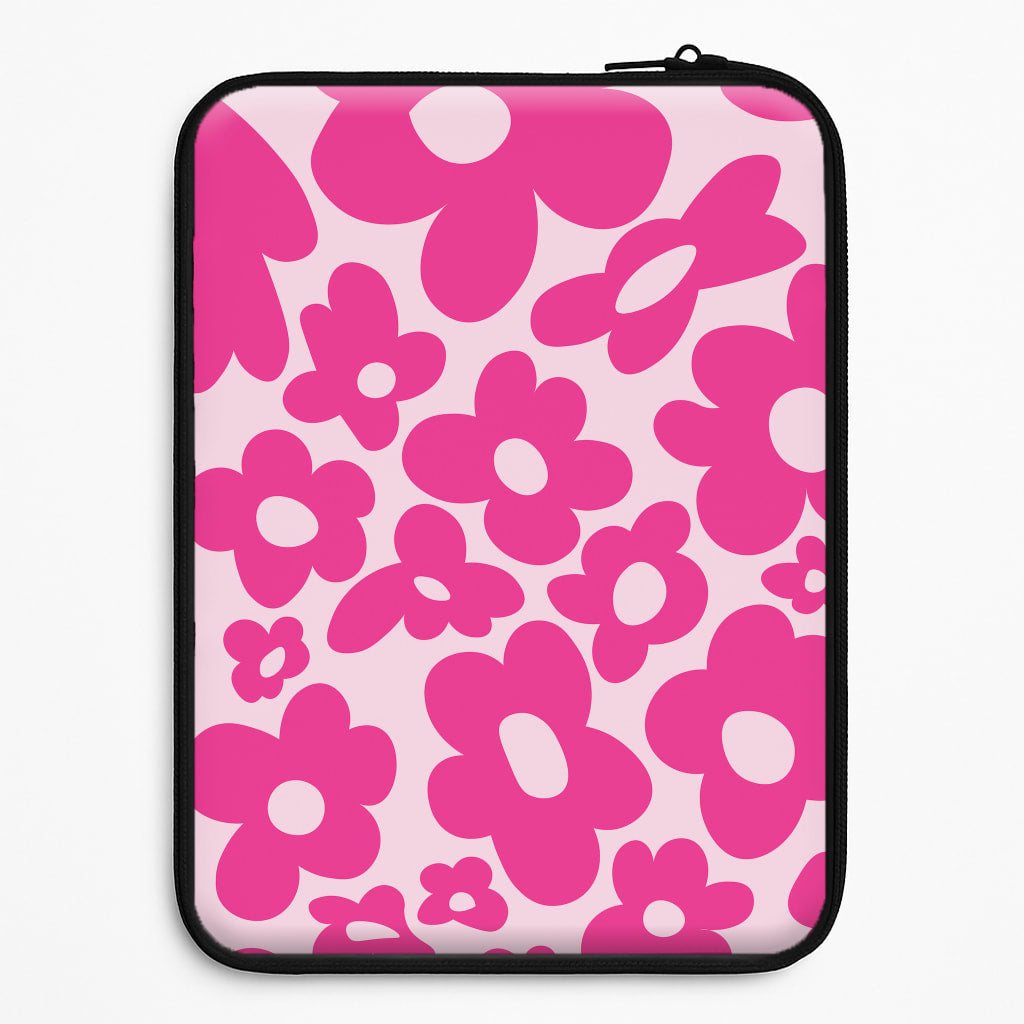 Pink Flowers - Trippy Patterns Laptop Sleeve