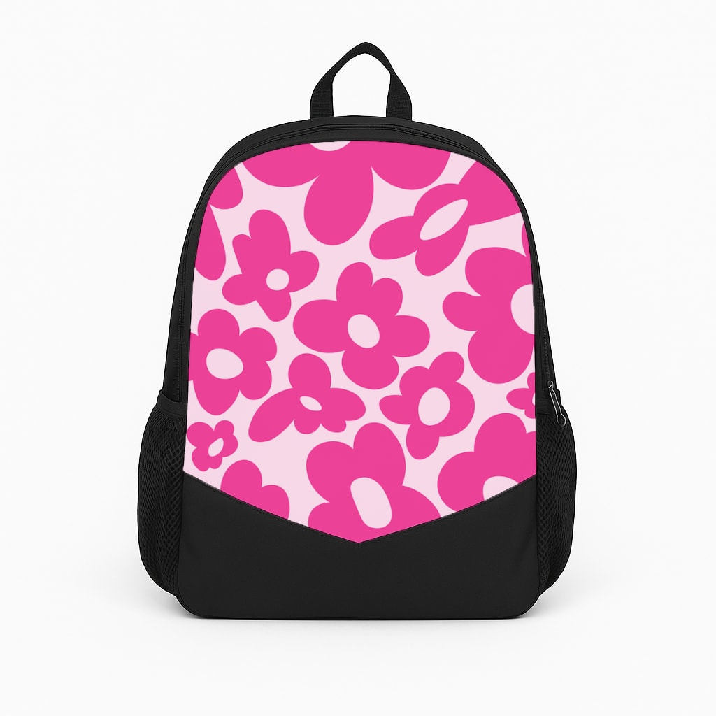 Pink Flowers - Trippy Patterns Backpack