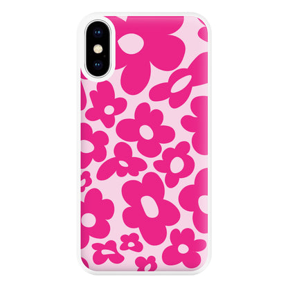 Pink Flowers - Trippy Patterns Phone Case for iPhone XS Max