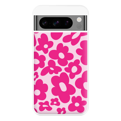 Pink Flowers - Trippy Patterns Phone Case for Google Pixel 8 Pro