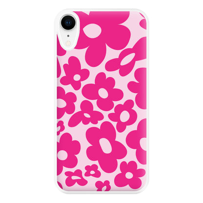 Pink Flowers - Trippy Patterns Phone Case for iPhone XR