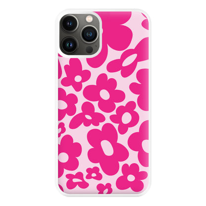 Pink Flowers - Trippy Patterns Phone Case for iPhone 13 Pro Max