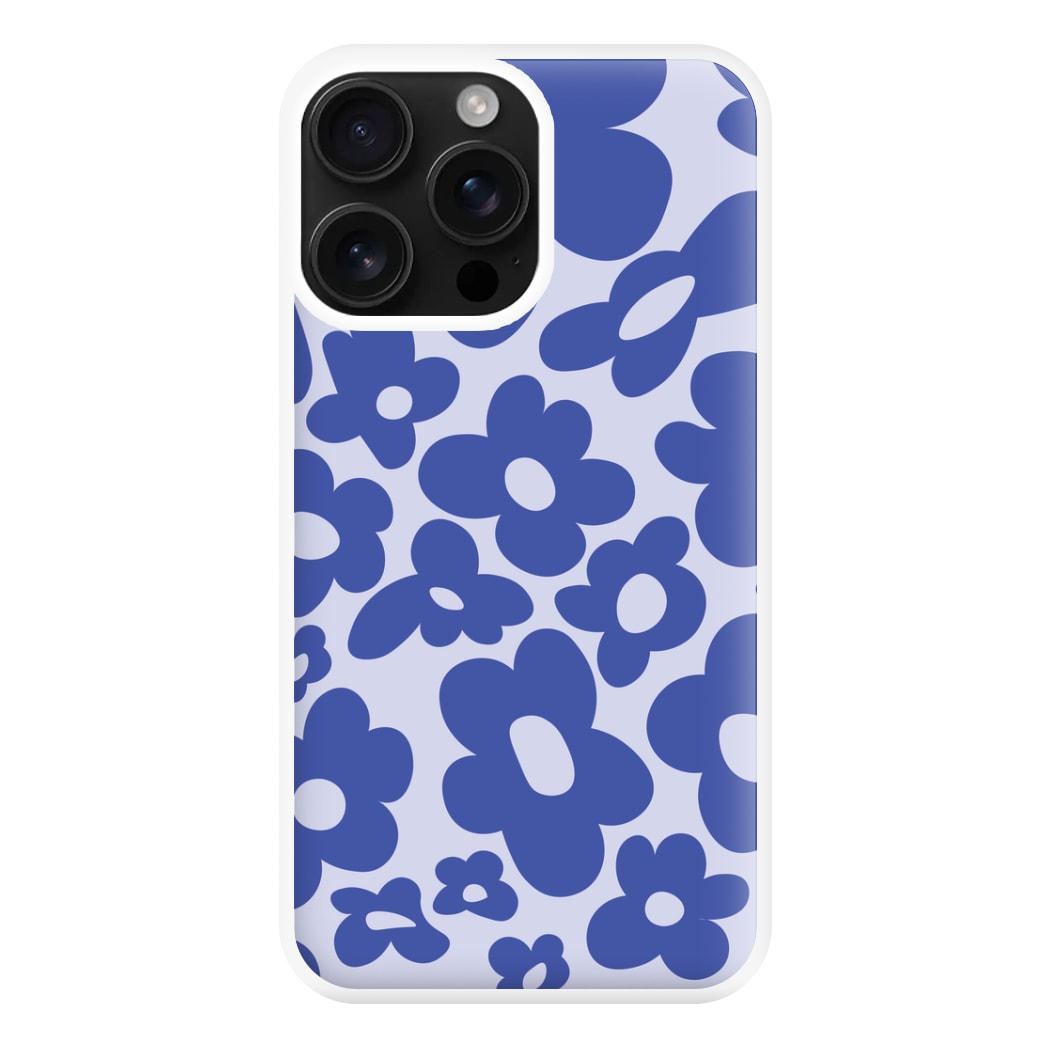 Blue Flowers - Trippy Patterns Phone Case