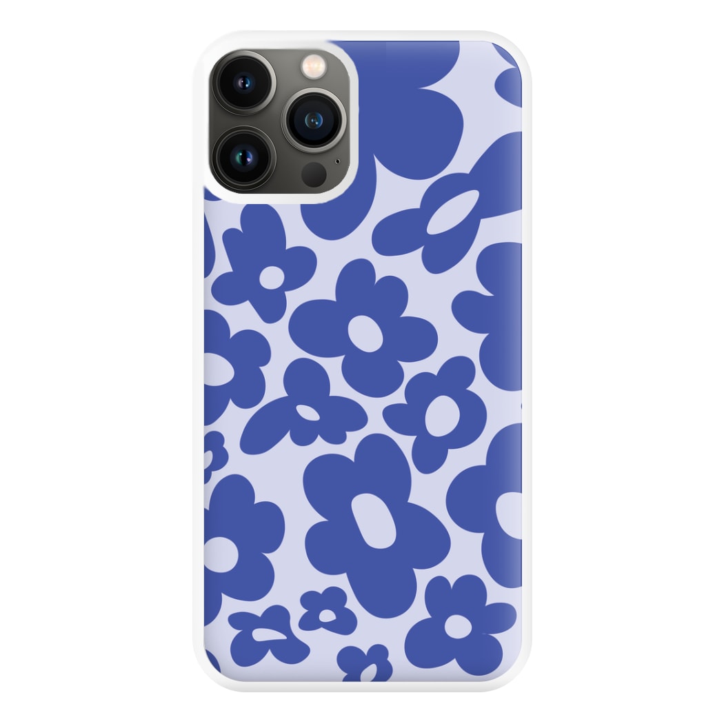 Blue Flowers - Trippy Patterns Phone Case for iPhone 13 Pro Max