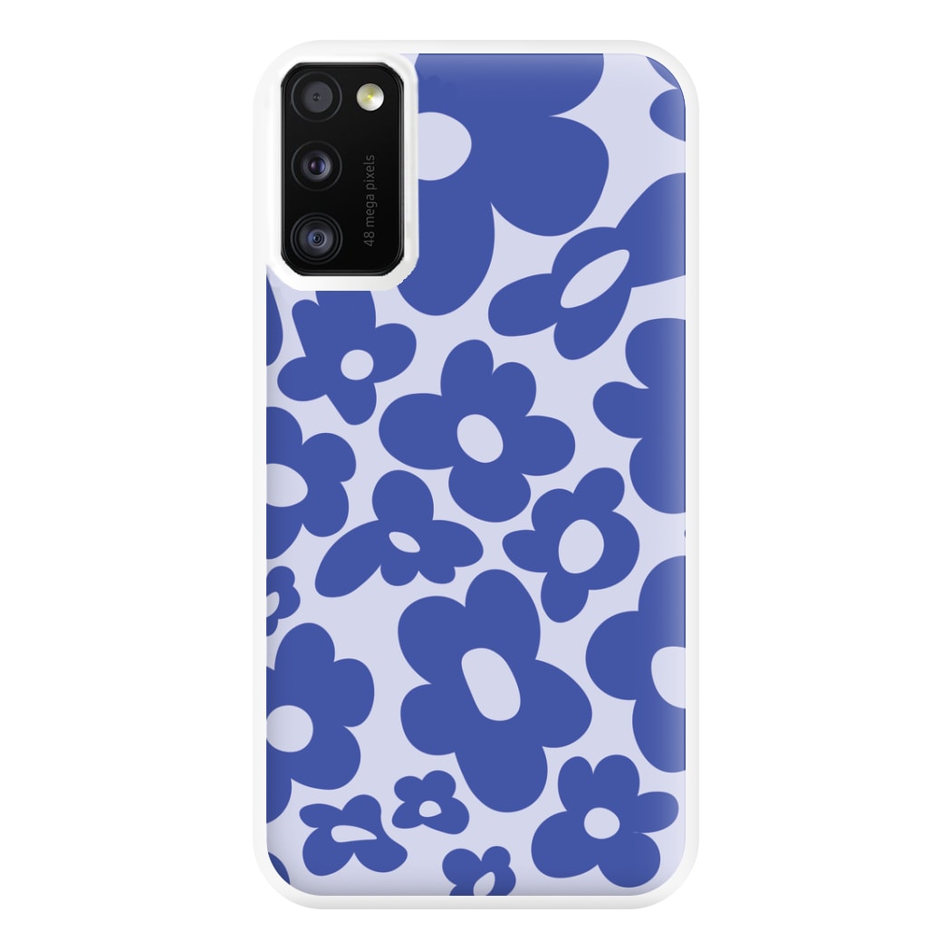 Blue Flowers - Trippy Patterns Phone Case for Galaxy A41