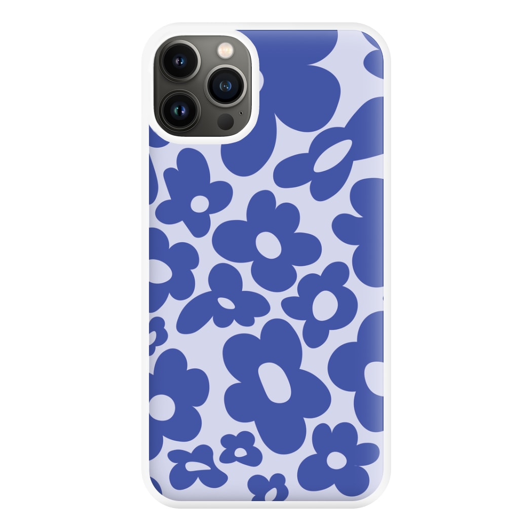 Blue Flowers - Trippy Patterns Phone Case for iPhone 13