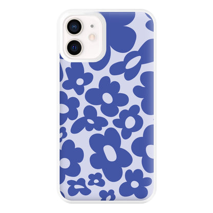 Blue Flowers - Trippy Patterns Phone Case for iPhone 12 Mini